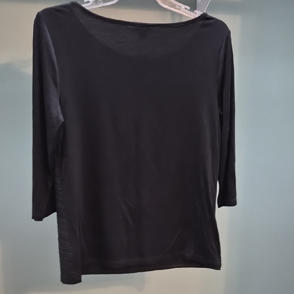 Ann Taylor Black Textured Blouse - Picture 3 of 5